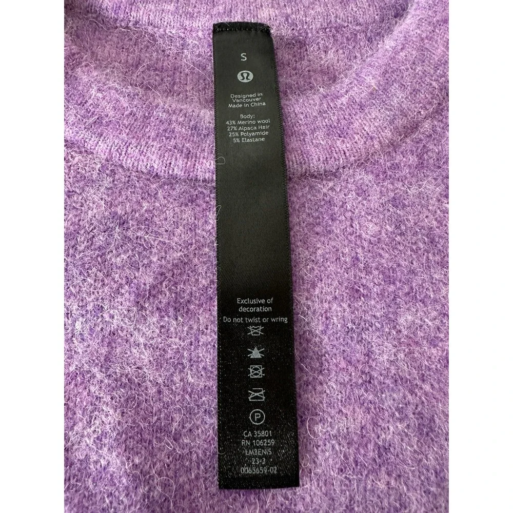 Lululemon Sweater Top Women‎ Small Alpaca Wool Luxury Athleisure Oversized